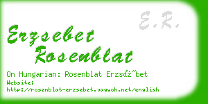 erzsebet rosenblat business card